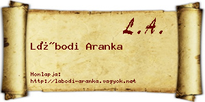 Lábodi Aranka névjegykártya