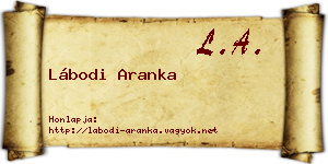 Lábodi Aranka névjegykártya